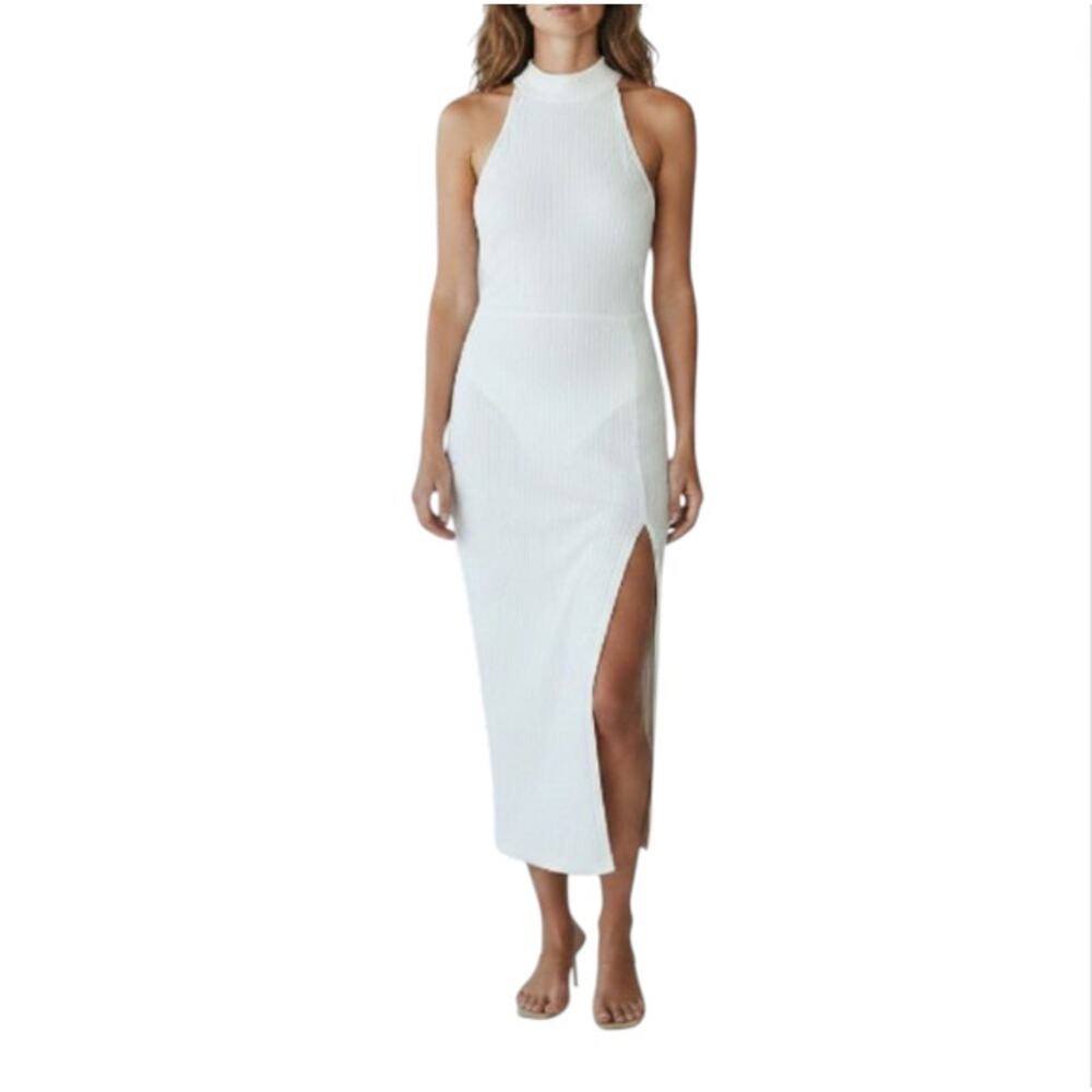 SONG OF STYLE Backless Bodycon Dress Women XS Attach Bodysuit Mesh Boho Coastal